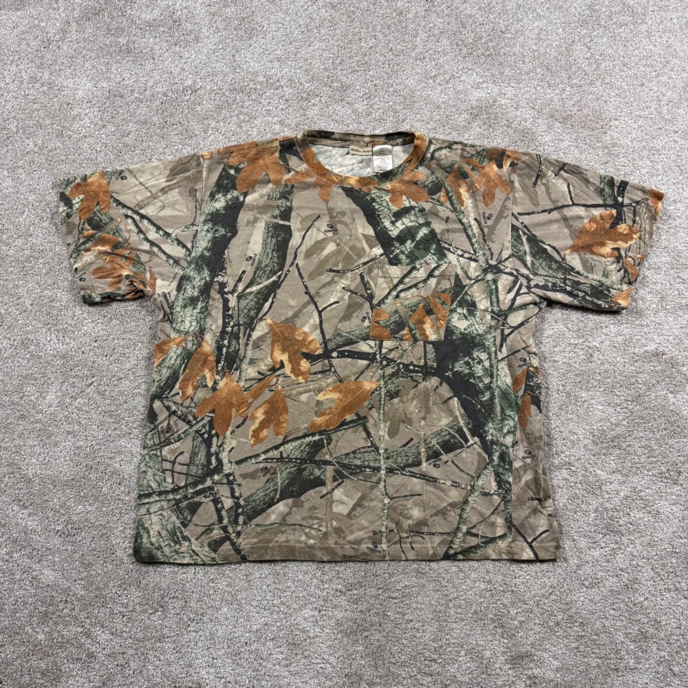 Outfitters Ridge Mens 2XL Fusion 3-D Camo Pocket T-Shirt OR46M100 Brown Green
